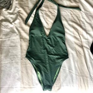 NWT Aerie one-piece swimsuit green